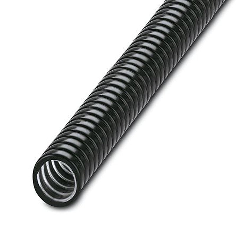 Phoenix Contact 10 m Black Cable Cover in Polyvinyl Chloride, Coated Galvanised Steel, 17 mm ID