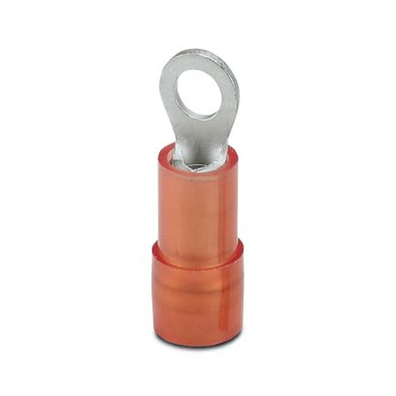 Phoenix Contact, C-RCEI Insulated Ring Terminal, M3 Stud Size 20 AWG 16 AWG Wire Size, Red