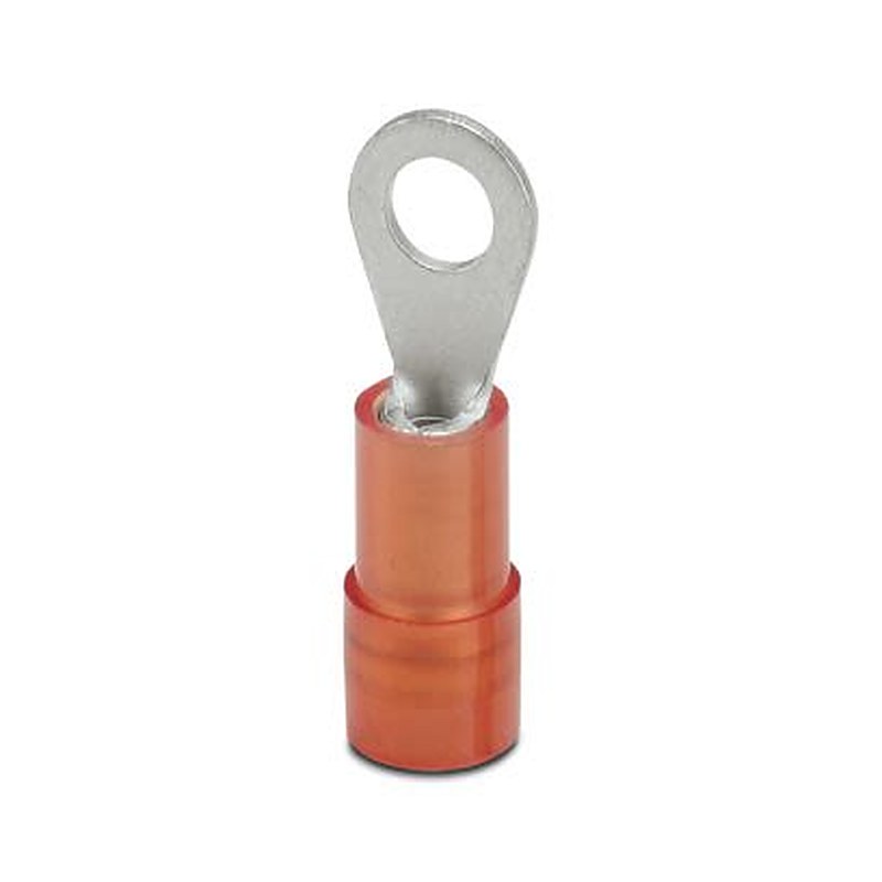 Phoenix Contact, C-RCEI Insulated Ring Terminal, M3.5 Stud Size 20 AWG 16 AWG Wire Size, Red