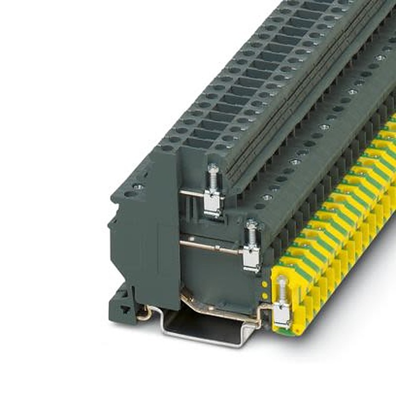 Phoenix Contact 3246889 TBIO Series Terminal Block Dark Grey, 3-Level, Screw, EFUP-E