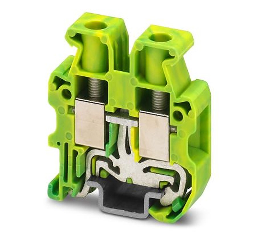 Phoenix Contact 3248040 Earth Terminal Block Yellow, Green, 2-Level, Screw
