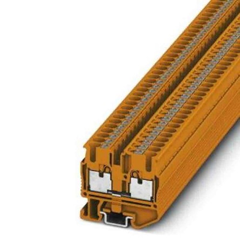 Phoenix Contact 3248127 Feed Through Terminal Block Orange, 0.14mm², 4 mm², 1-Level, Push-in, IECEx/ATEX