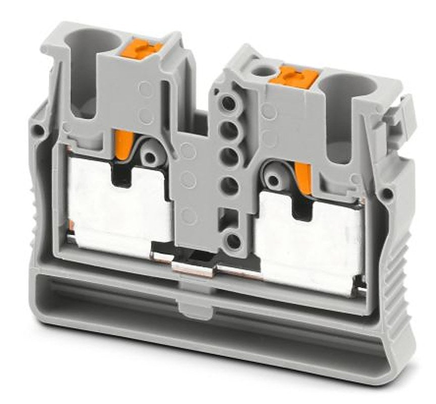 Phoenix Contact 3249005 Feed Through Terminal Block Grey, 0.14mm², 4 mm², 2-Level, Push-in