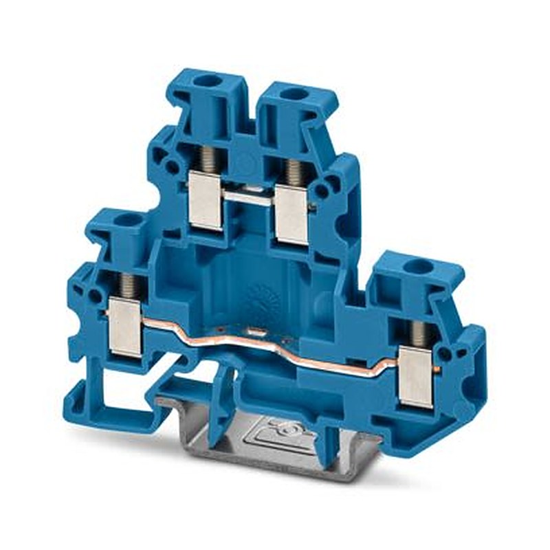 Phoenix Contact 3249014 MUTTB Series Feed Through Terminal Block Blue, 2.5mm², 2-Level, Screw, IECEx, ATEX