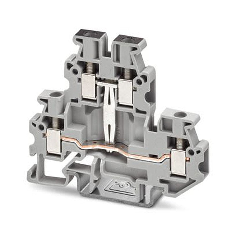 Phoenix Contact 3249015 MUTTB Series Feed Through Terminal Block Grey, 2.5mm², 2-Level, Screw, ATEX, IECEx