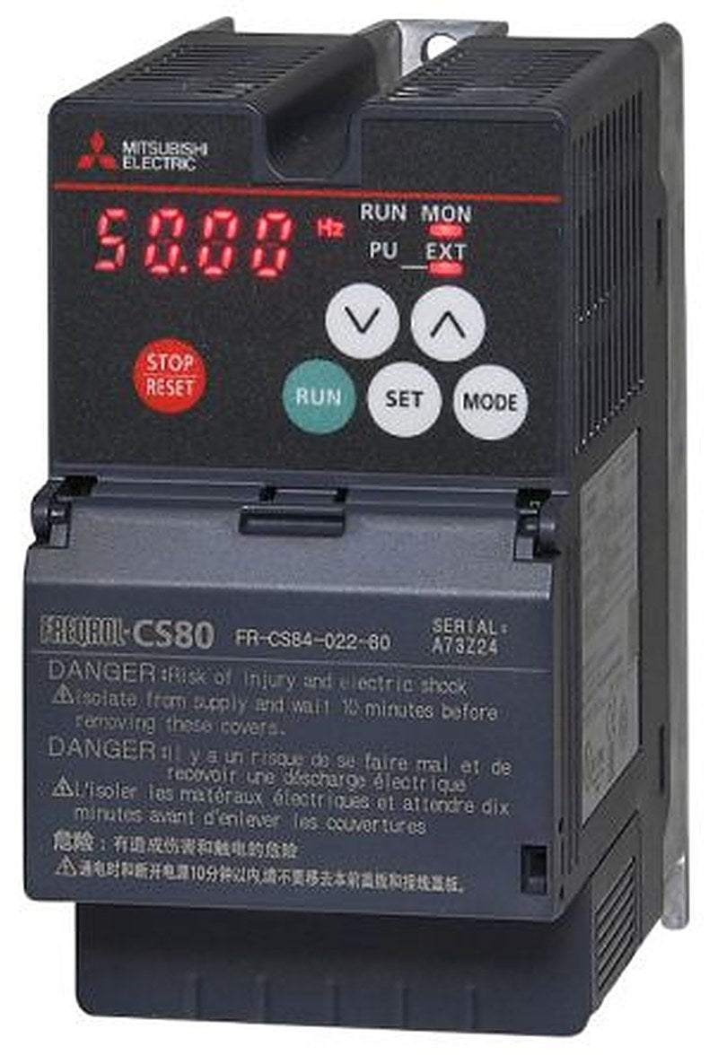 Mitsubishi Electric Inverter Drive, 0.75 kW, 3 Phase, FR-CS80 Series 480V ac 4.2 A