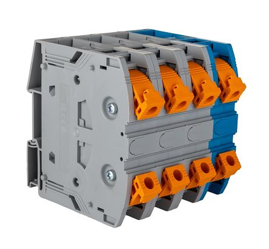 Phoenix Contact 3260112 PTPOWER 95-3L/N Series DIN Rail Terminal Block Blue, Grey, 25mm², 95 mm², 1-Level, Screw, ATEX