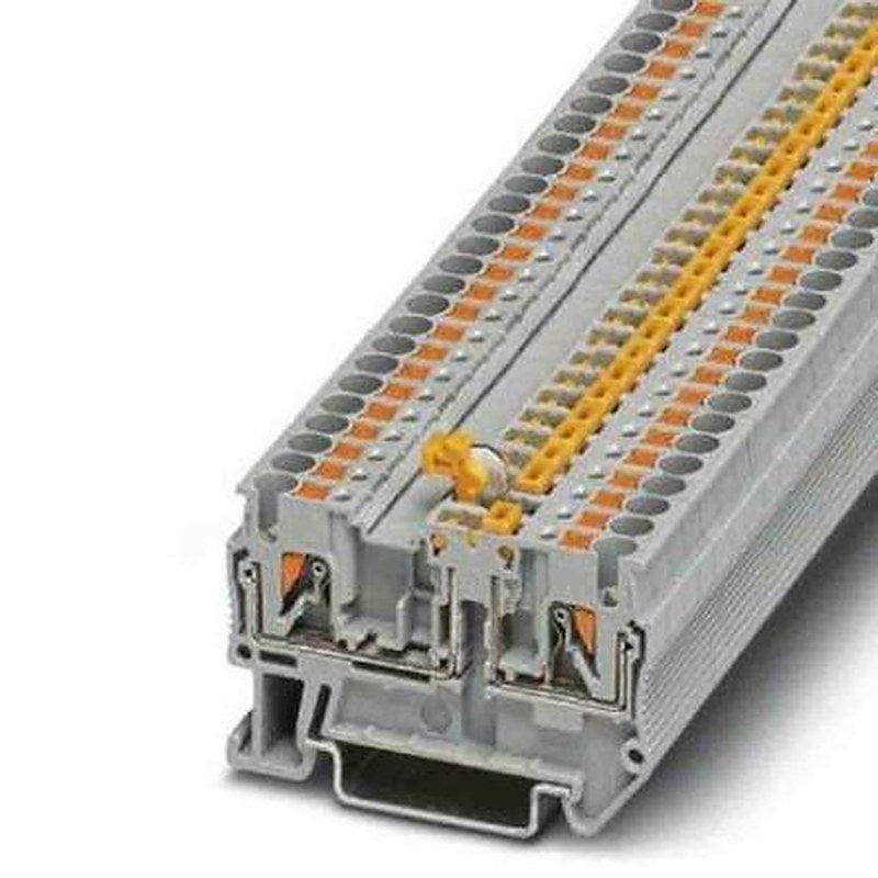 Phoenix Contact 3270079 PTC Series Knife Disconnect Terminal Block Grey, 0.14mm², 4 mm², 1-Level, Push-in, IECEx, ATEX