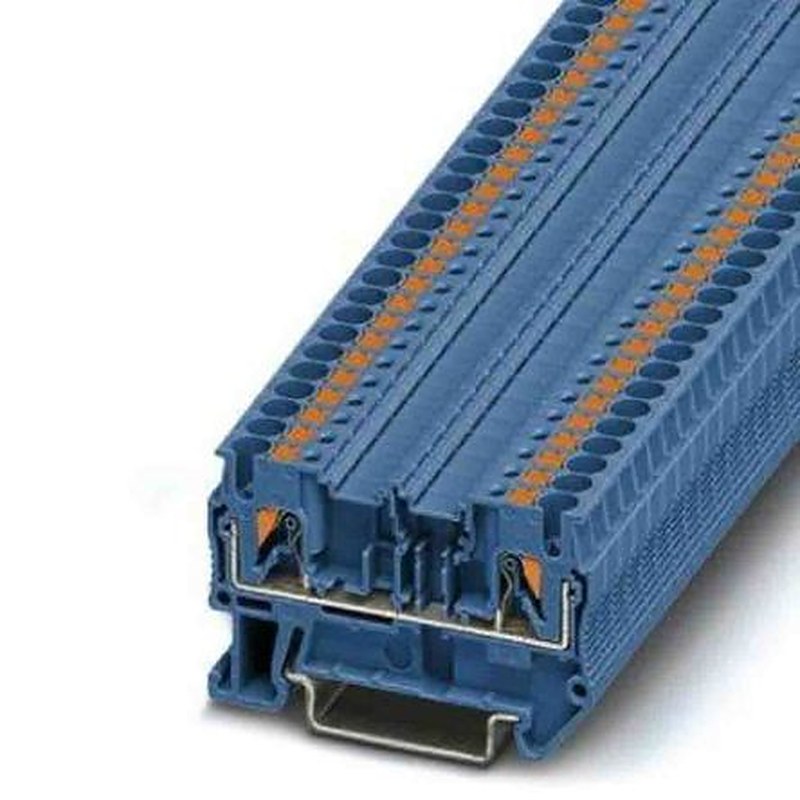 Phoenix Contact 3270109 Feed Through Terminal Block Blue, 0.14mm², 4 mm², 1-Level, Push-in