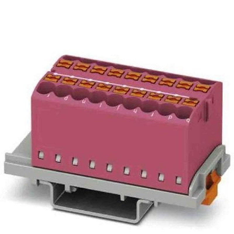 Phoenix Contact Distribution Block, 18 Way, 690V, 24A, Pink