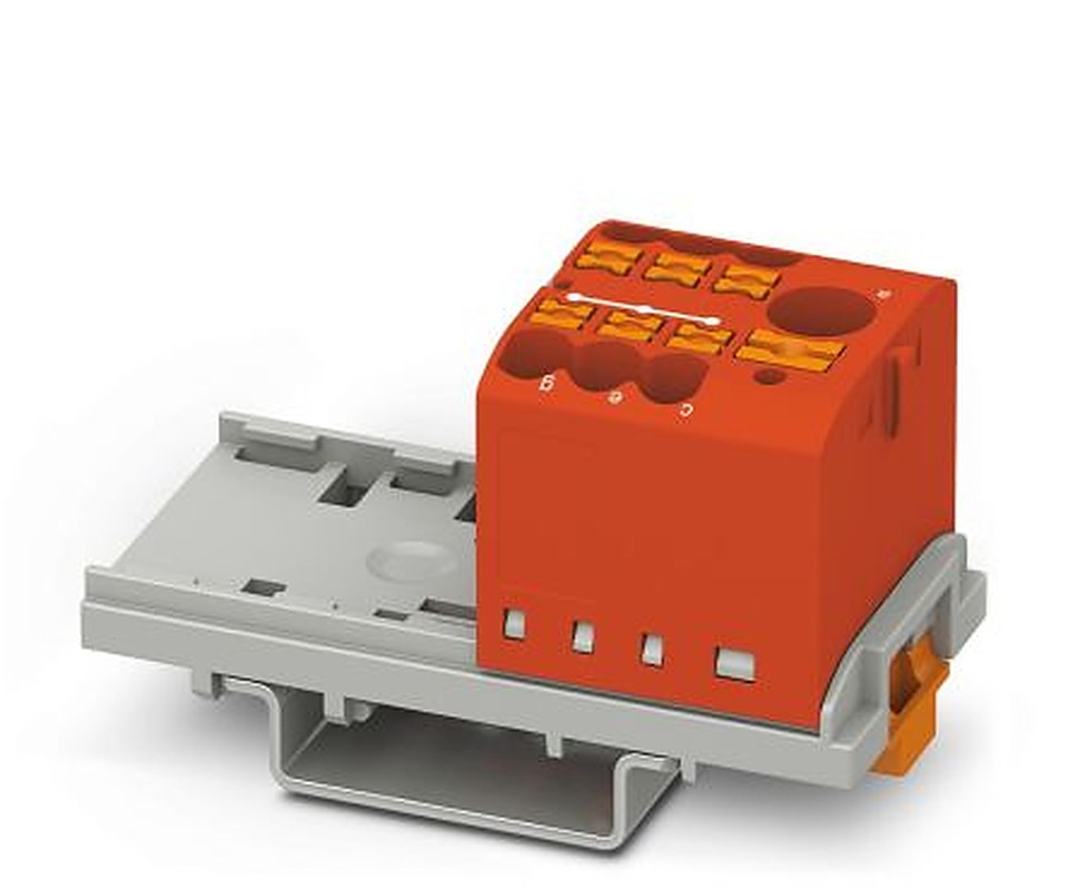 Phoenix Contact Distribution Block, 7 Way, 690V, 24A, Red
