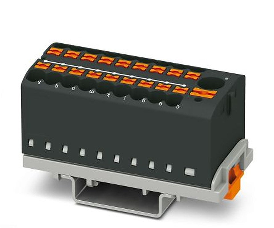 Phoenix Contact Distribution Block, 19 Way, 690V, 24A, Black