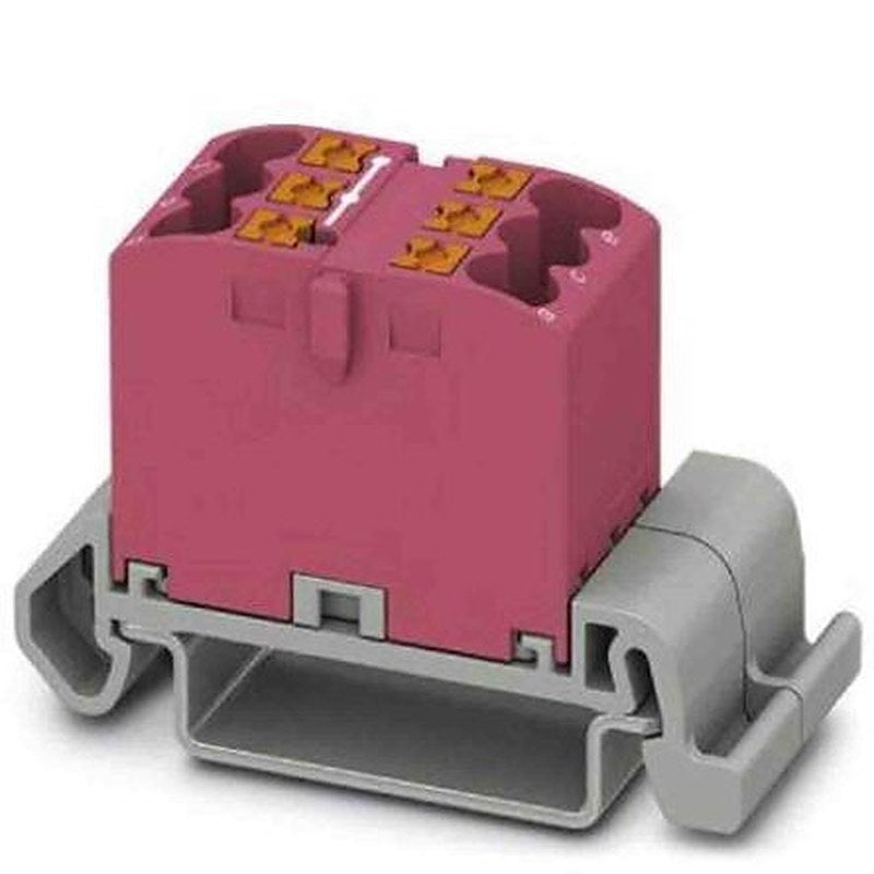 Phoenix Contact Distribution Block, 6 Way, 690V, 24A, Pink