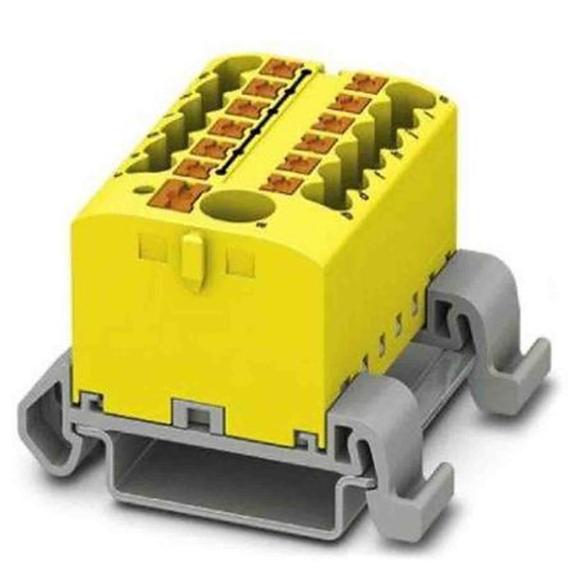 Phoenix Contact Distribution Block, 13 Way, 690V, 24A, Yellow