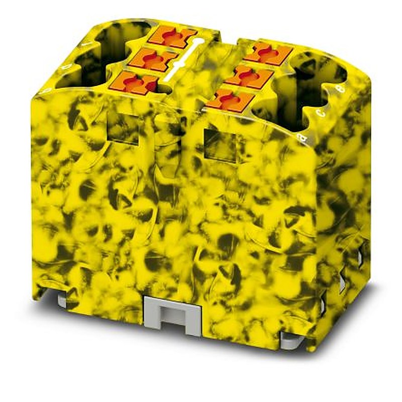 Phoenix Contact Distribution Block, 6 Way, 450V, 32A, Yellow