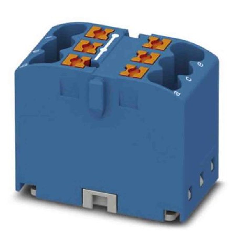 Phoenix Contact Distribution Block, 6 Way, 450V, 24A, Blue