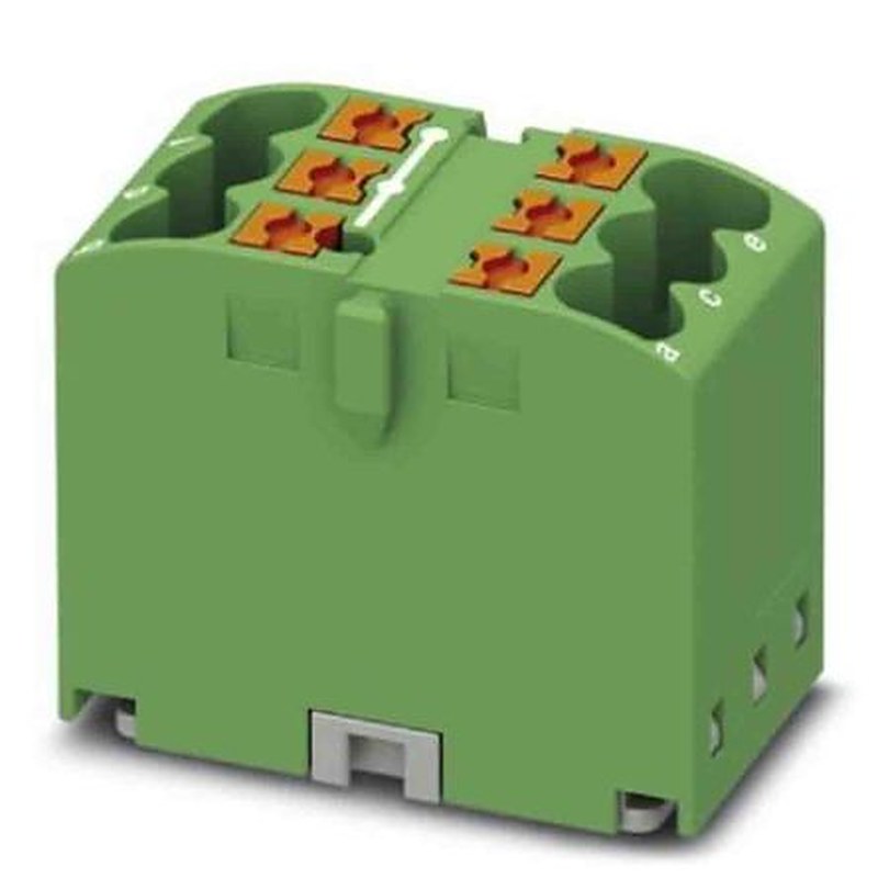 Phoenix Contact Distribution Block, 6 Way, 450V, 24A, Green