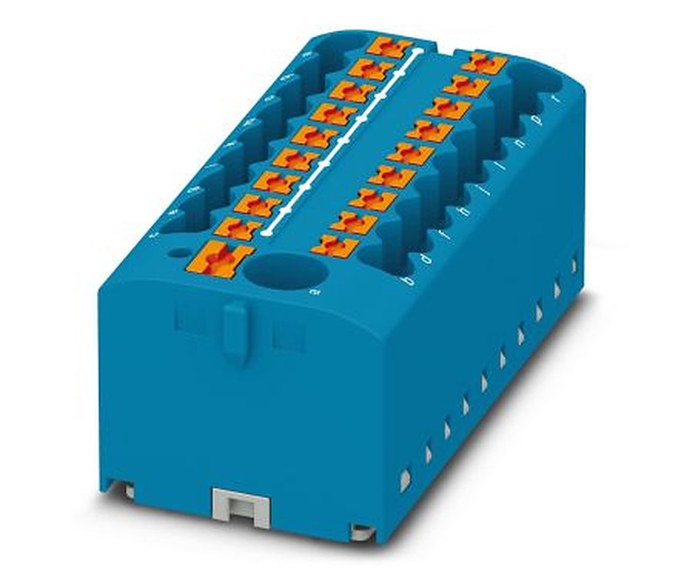 Phoenix Contact Distribution Block, 19 Way, 450V, 24A, Red
