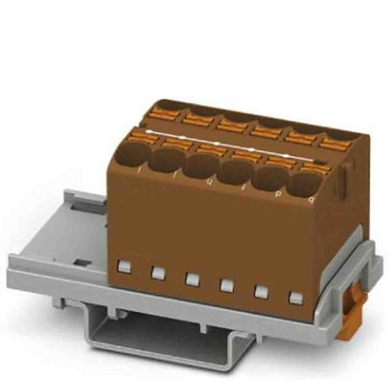 Phoenix Contact Distribution Block, 12 Way, 800V, 32A, Brown