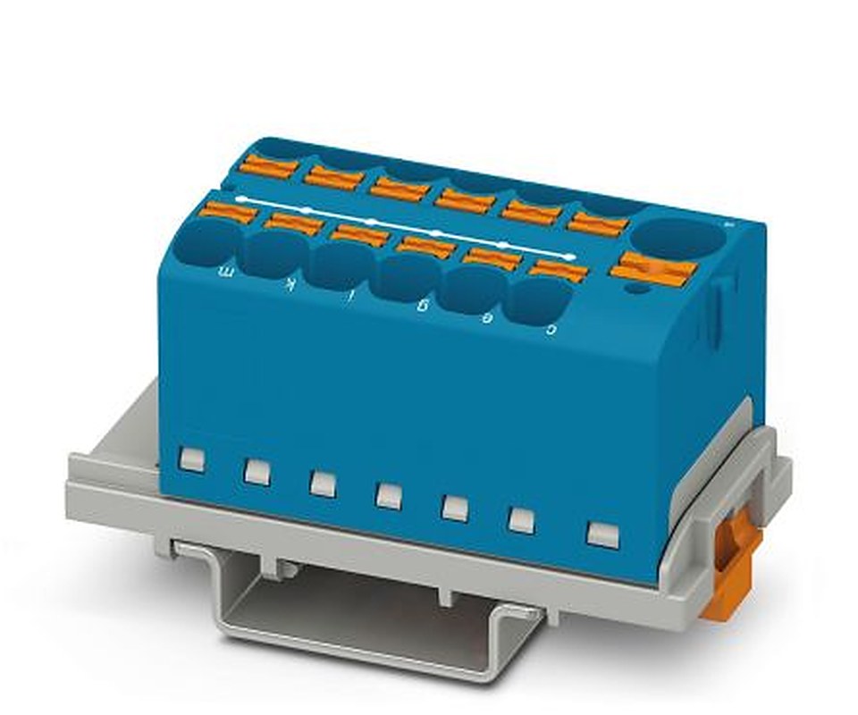 Phoenix Contact Distribution Block, 13 Way, 800V, 24A, Blue