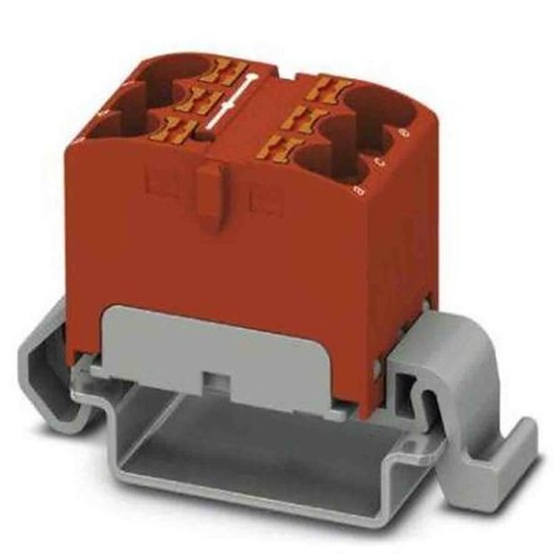 Phoenix Contact Distribution Block, 6 Way, 800V, 32A, Red