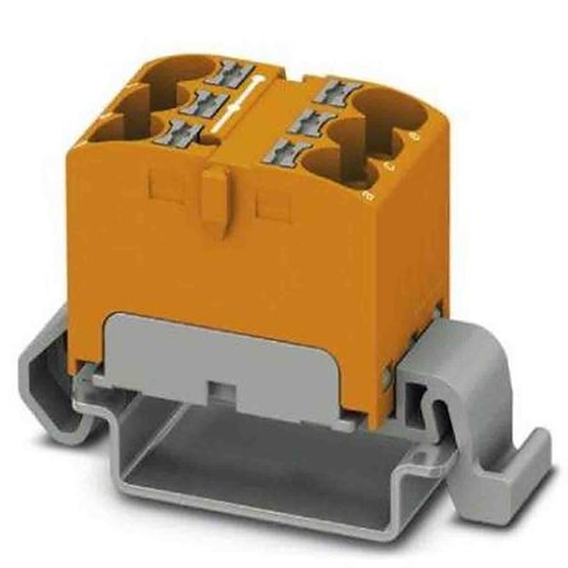 Phoenix Contact Distribution Block, 6 Way, 800V, 32A, Orange