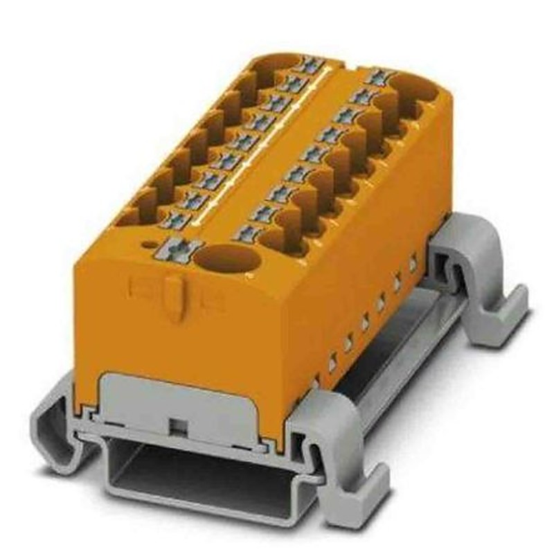 Phoenix Contact Distribution Block, 19 Way, 800V, 32A, Orange