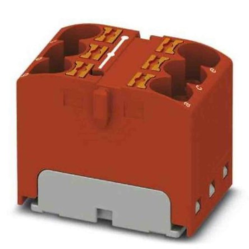 Phoenix Contact Distribution Block, 6 Way, 630V, 32A, Red