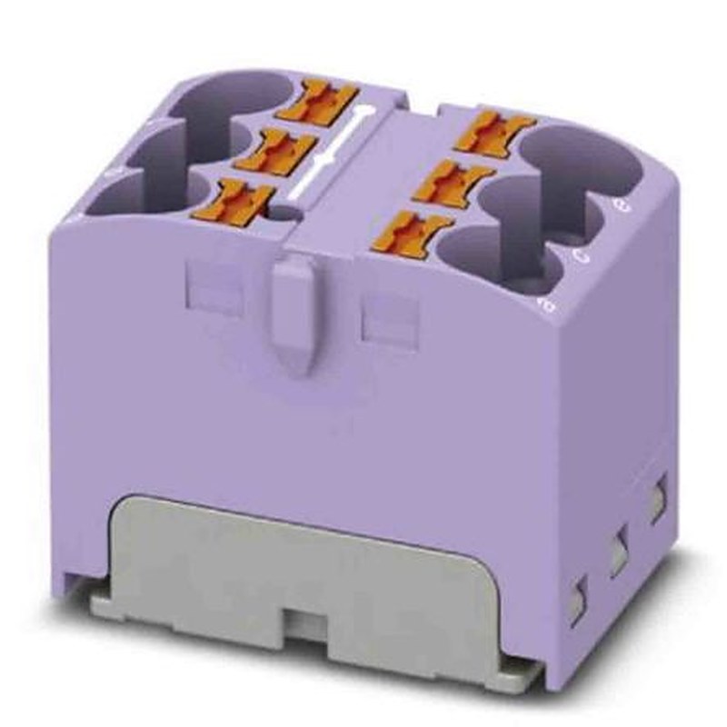 Phoenix Contact Distribution Block, 6 Way, 630V, 32A, Violet