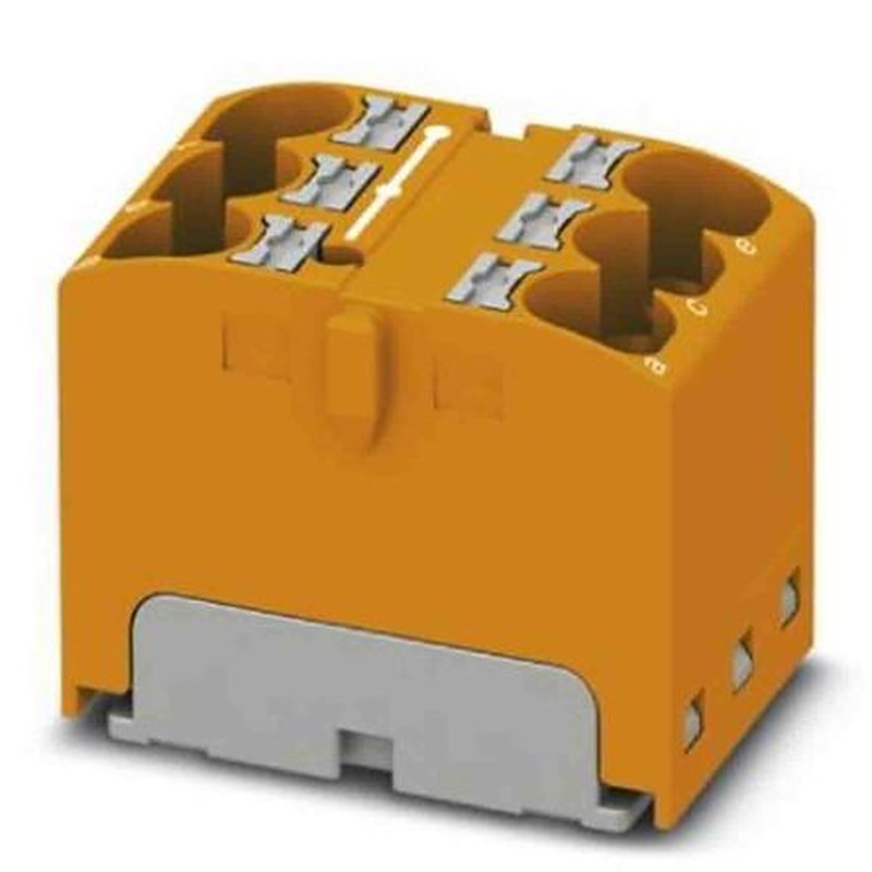 Phoenix Contact Distribution Block, 6 Way, 630V, 32A, Orange