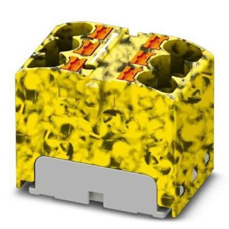 Phoenix Contact Distribution Block, 6 Way, 630V, 32A, Black, Yellow