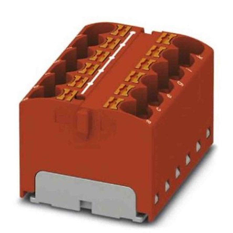 Phoenix Contact Distribution Block, 12 Way, 450V, 32A, Red