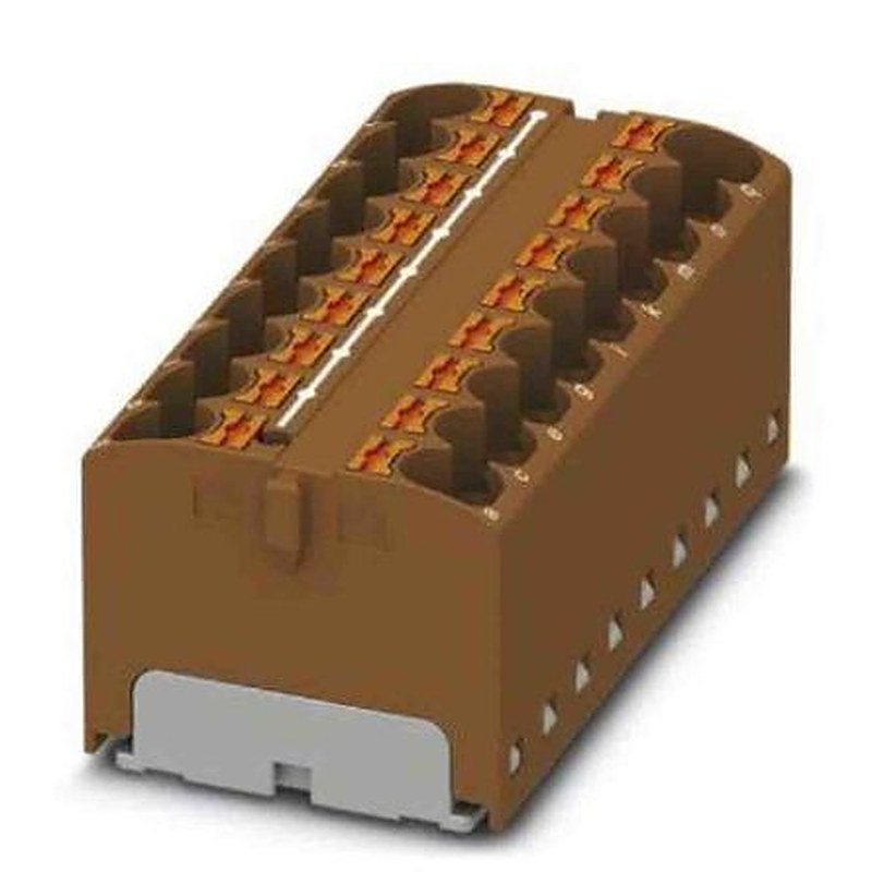Phoenix Contact Distribution Block, 18 Way, 450V, 32A, Brown