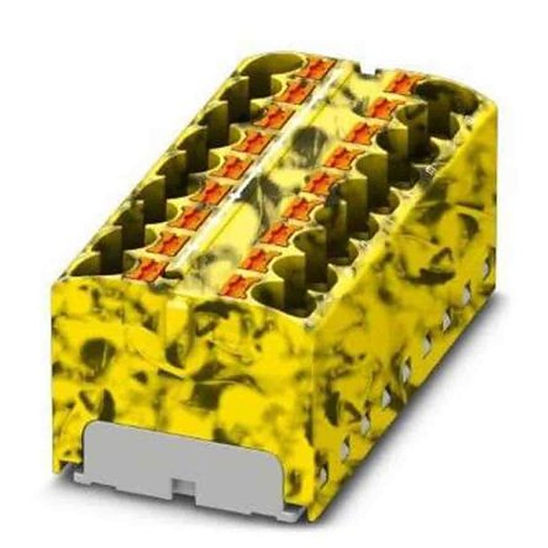 Phoenix Contact Distribution Block, 18 Way, 450V, 32A, Black, Yellow