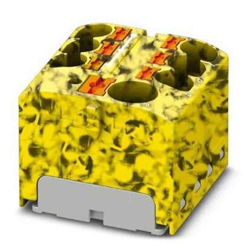Phoenix Contact Distribution Block, 7 Way, 450V, 32A, Yellow, Black