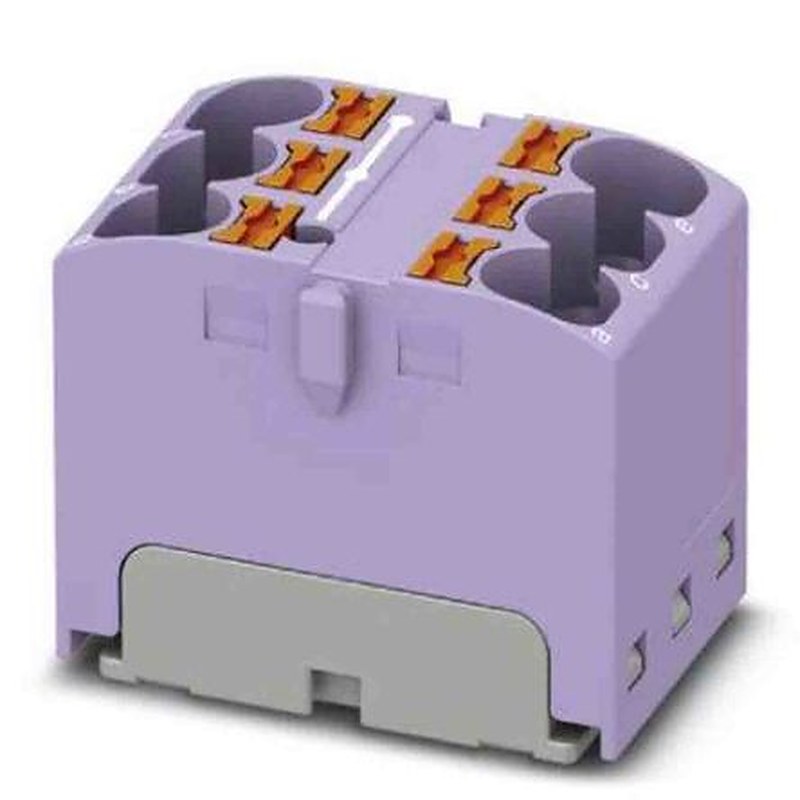Phoenix Contact Distribution Block, 6 Way, 450V, 32A, Violet