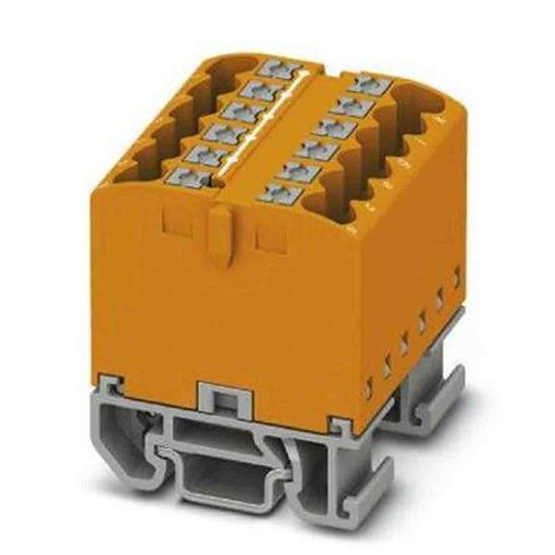 Phoenix Contact Distribution Block, 12 Way, 690V, 24A, Orange