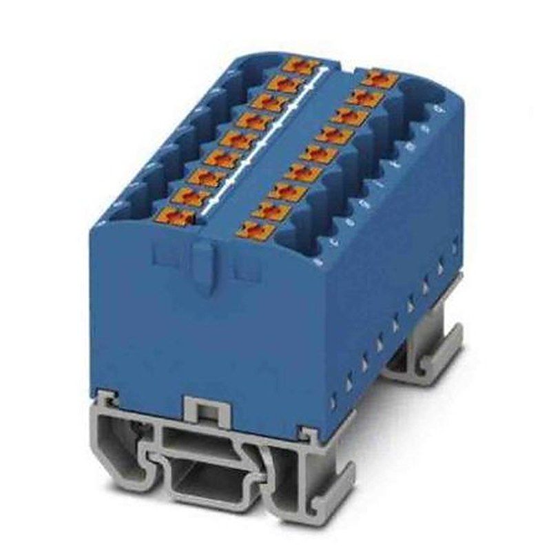 Phoenix Contact Distribution Block, 18 Way, 690V, 24A, Blue