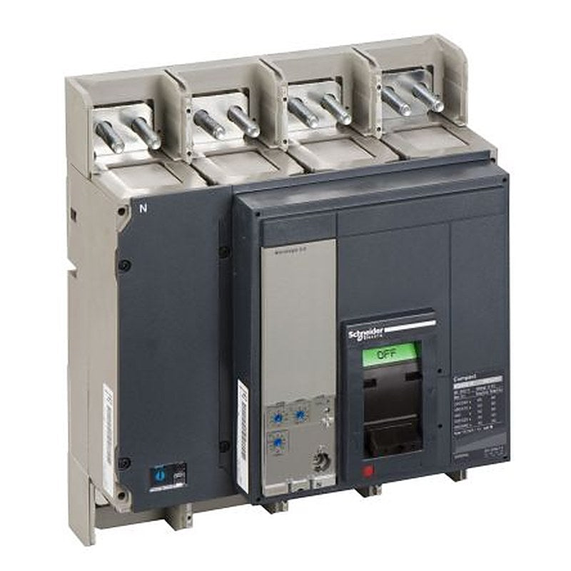 Schneider Electric, ComPact, ComPact NS800N Molded Case Circuit Breaker 4-Pole 800A, Breaking Capacity 50 kA, Fixed