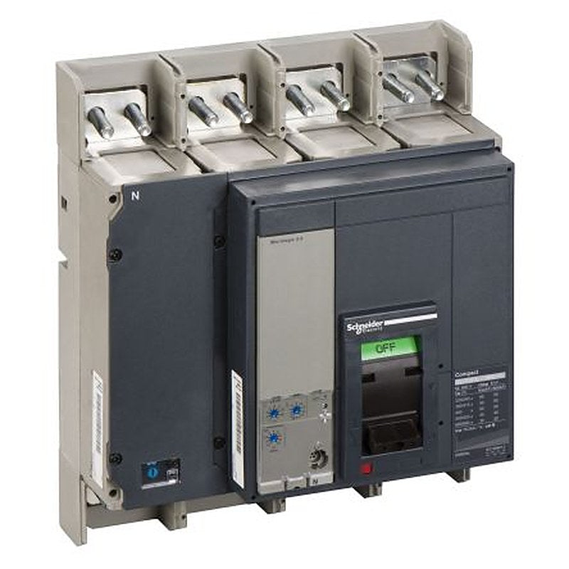 Schneider Electric, ComPact, Compact Molded Case Circuit Breaker 4-Pole 1.25kA, Breaking Capacity 50 kA, Fixed