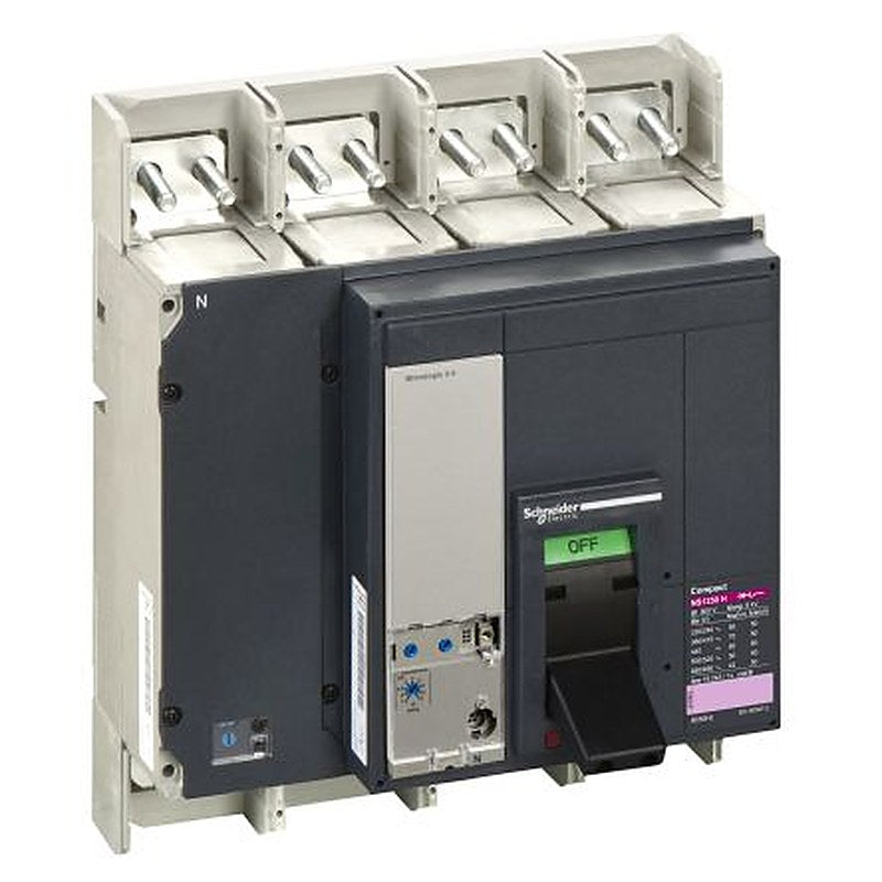 Schneider Electric, ComPact Molded Case Circuit Breaker 4-Pole 1.25kA, Breaking Capacity 70 kA, Fixed