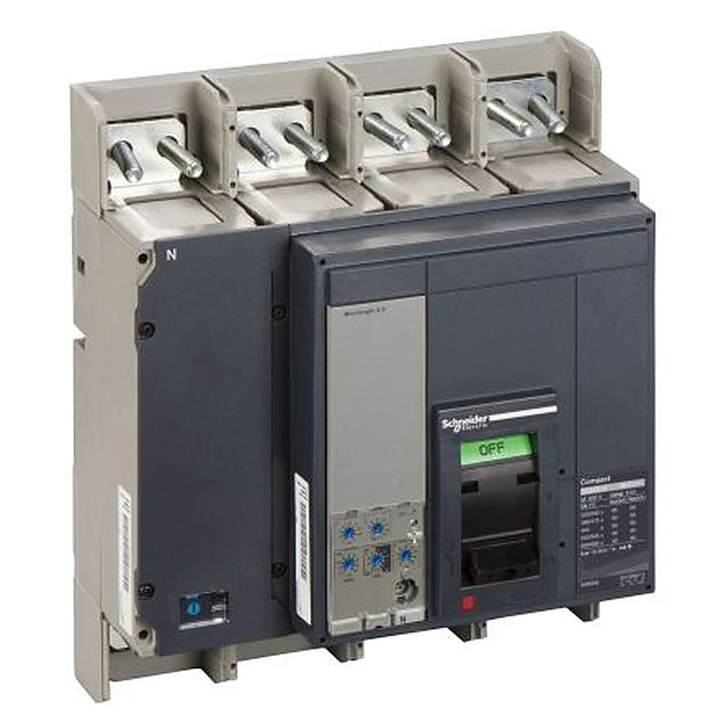 Schneider Electric, ComPact, Compact Molded Case Circuit Breaker 4-Pole 800A, Breaking Capacity 50 kA, Fixed
