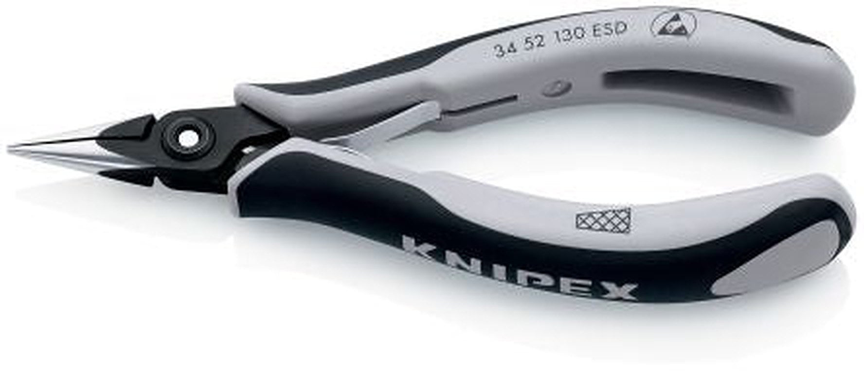 Knipex 34 52 1-Piece Round Nose Plier Half Round, 138mm Overall, 23mm Jaw ESD Safe