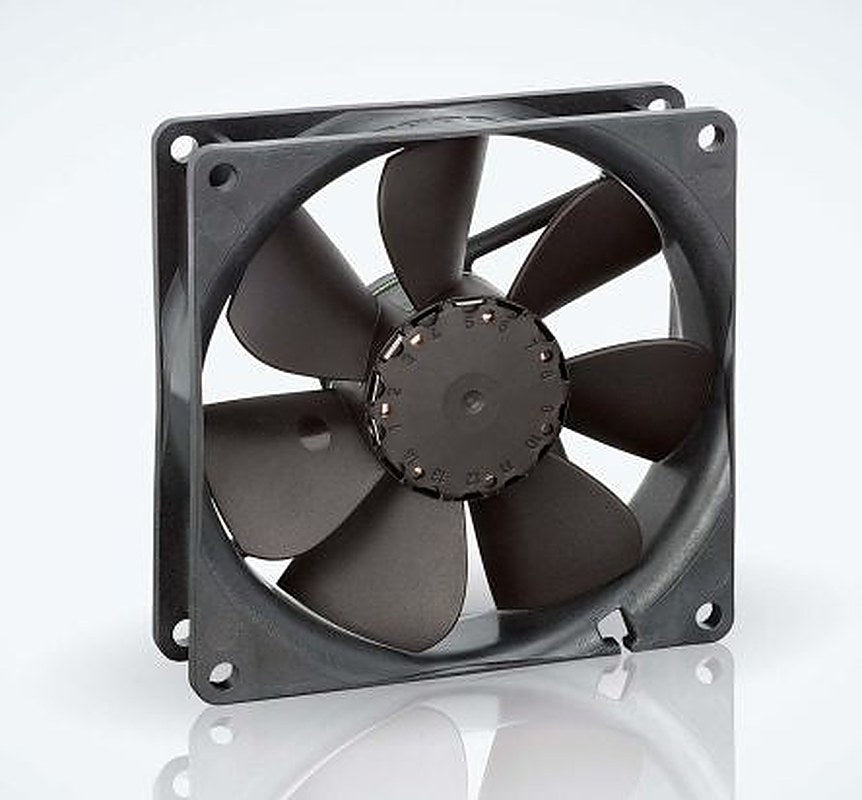 ebm-papst 3400 N Series Axial Fan, 12V dc, 61 m³/h, 1.1 W, 91 mA Max, IP20 92 mm 92mm 25 mm