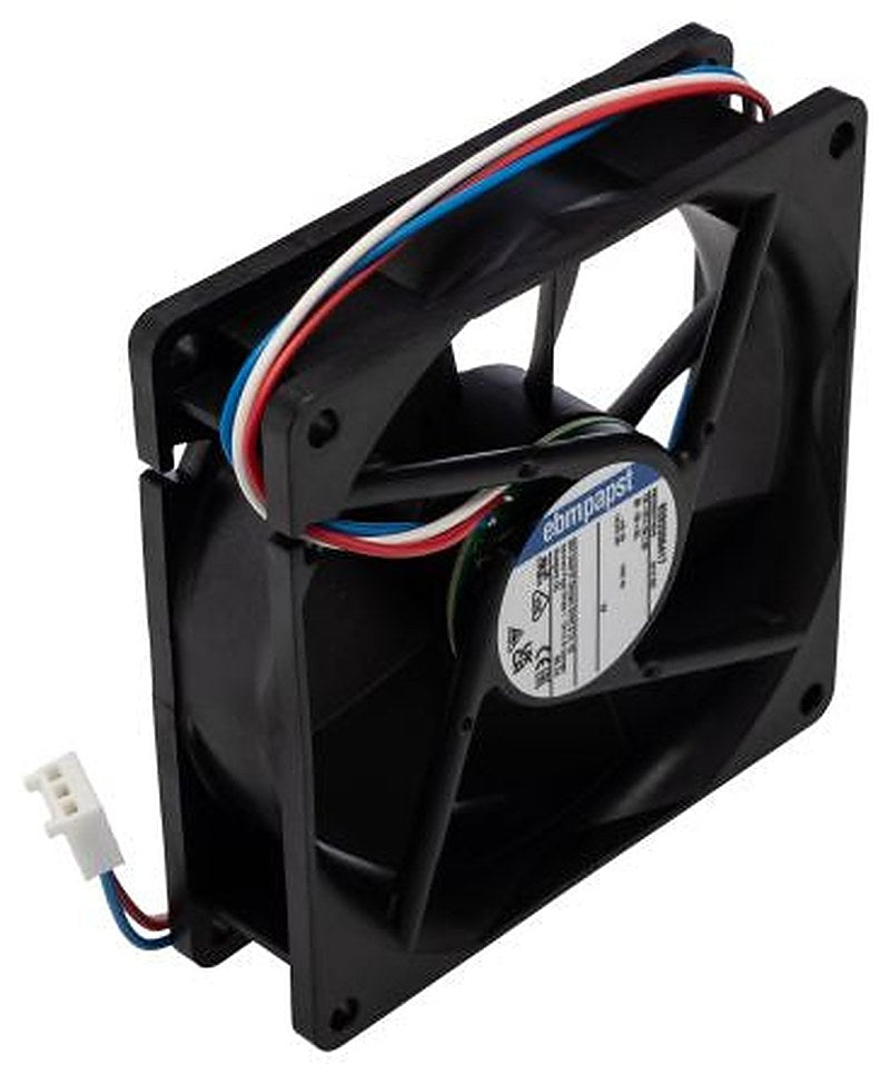 ebm-papst 3400 N Series Axial Fan, 12V dc, 84 m³/h, 2.2 W, 183 mA Max, IP20 92 mm 92mm 25 mm