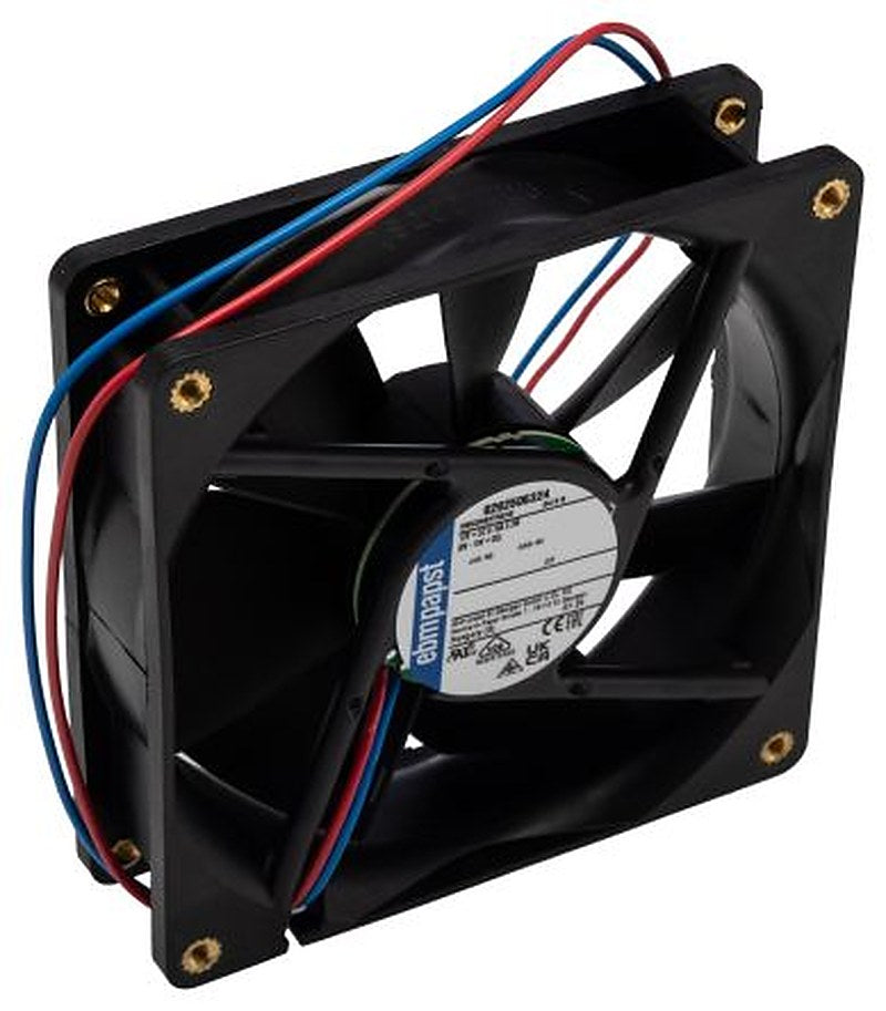 ebm-papst 3400 N Series Axial Fan, 12V dc, 84 m³/h, 2.2 W, IP68 92 mm 25mm 25 mm