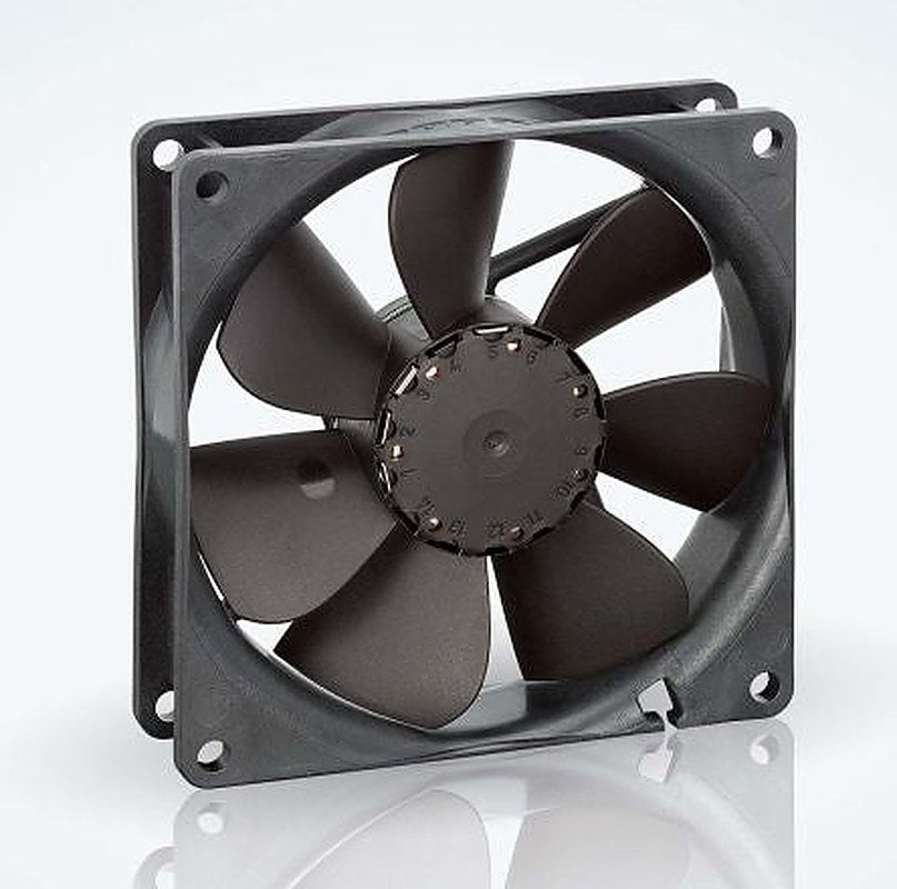 ebm-papst 3400 N Series Axial Fan, 12V dc, 61 m³/h, 1.1 W, 91 mA Max, IP20 92 mm 92mm 25 mm