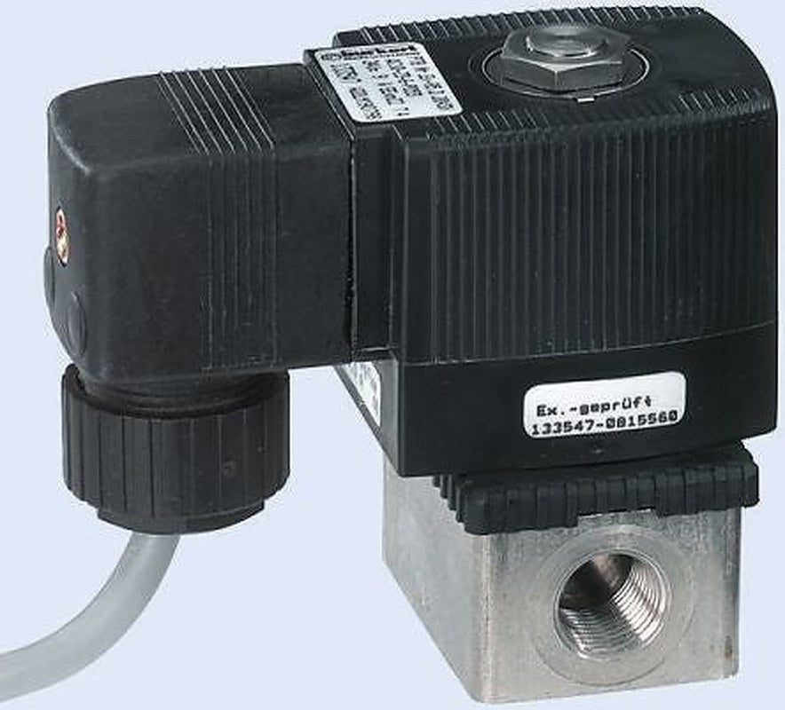 Burkert Solenoid Valve 351926, 2 Port, NC, 230V ac/dc 1/8 in