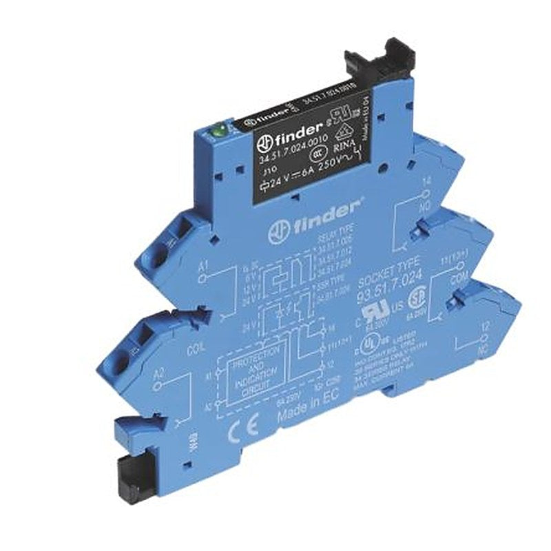 Finder 38.61 Series Interface Relay Module, Rail, 12V Coil, SPDT