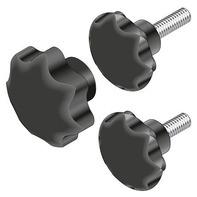 Bosch Rexroth 3842516849 Black Polyamide Star Knob Clamping Knob, M6, Bolt Mount